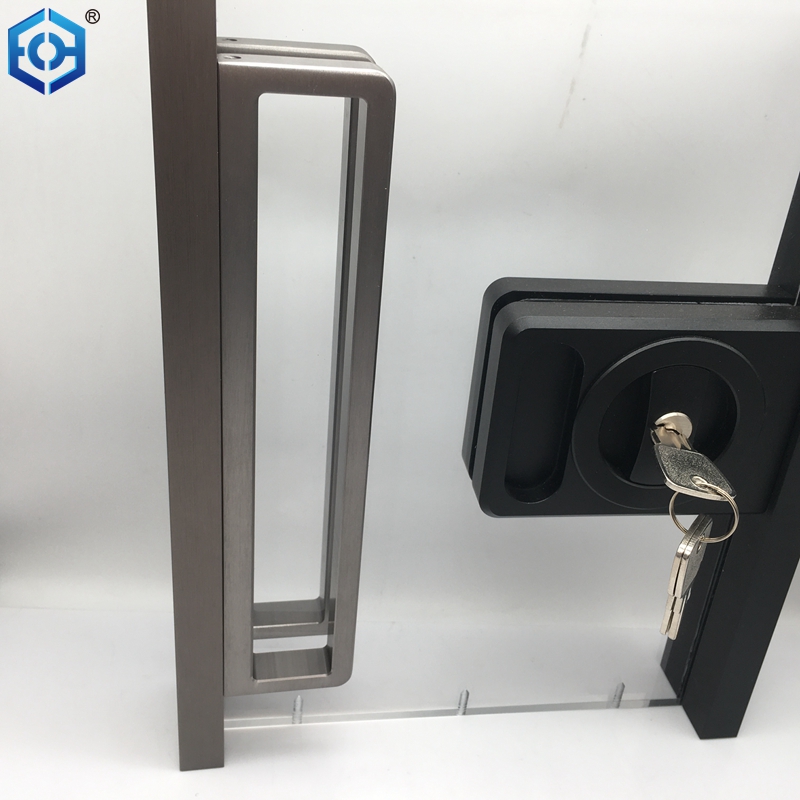 Sliver Grey Aluminium Sliding Door Handles And Locks For Slim Frame