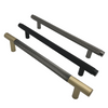 OEM/ODM High Quality 2020 New Aluminium Gold Brushed Brass Knurled Long Furniture Cabinet Handles