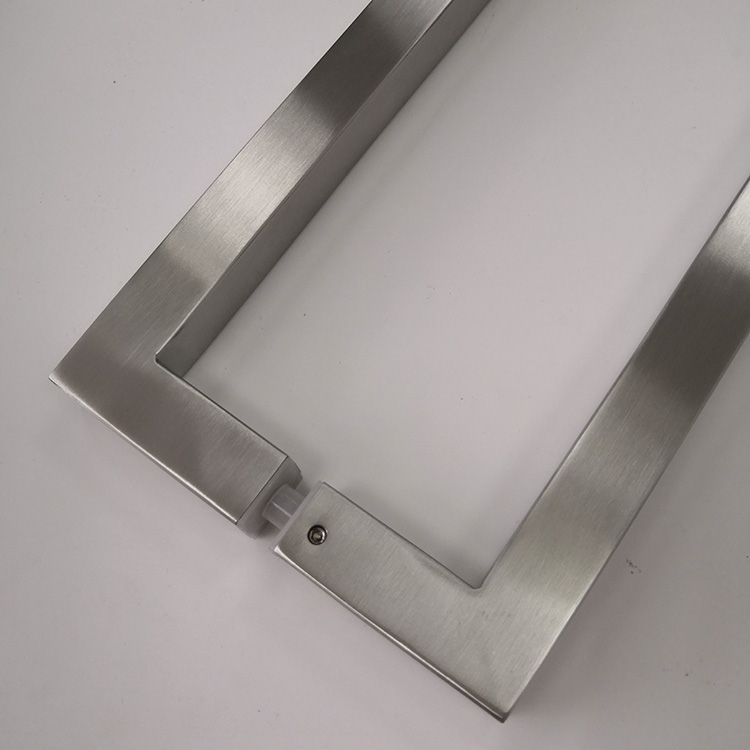 SSS silver square tube wholesale commercial stainless steel glass door pull handle