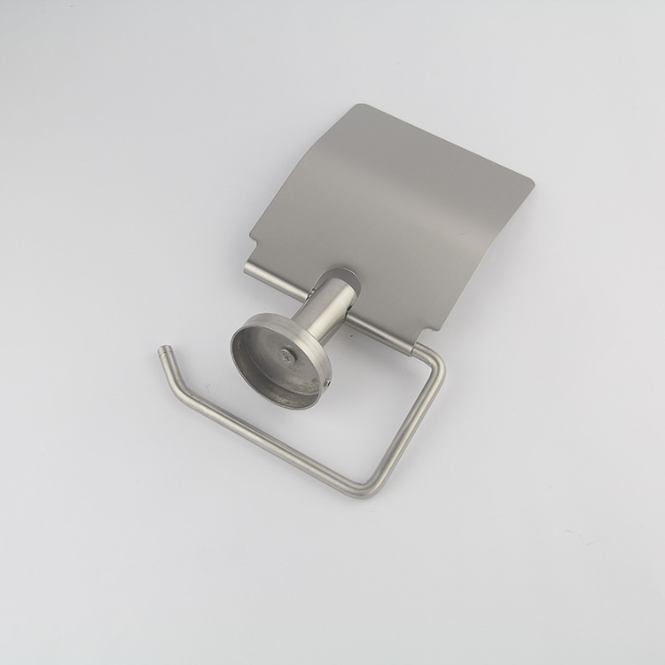 Brushed Nickel Stainless Steel Round Solid Material Toilet Paper Holder 