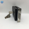 Black Zinc Alloy Sliding Door Lock for Slim Glass Door Frame