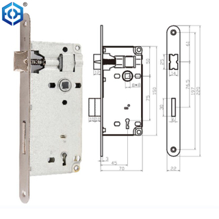 Italian Style 4575 Mortise Lock Mechanical Lock Body with Key 