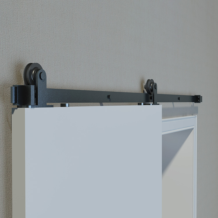 Barn Door Hardware Exterior Heavy Duty Set Cabinet Rolling Industrial Quiet Bypass Iron Double Kit Sliding Barn Door Hardware