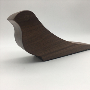 Home Decor Handcrafted Door Stopper Bird Shaped Beech Wooden Door Stopper 