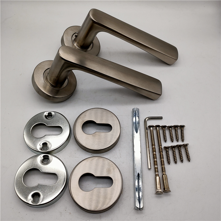 Stainless Steel 304 Door Handle Stainless Steel Cylinder Mortise Lock Door Hardware Door Level Handle 