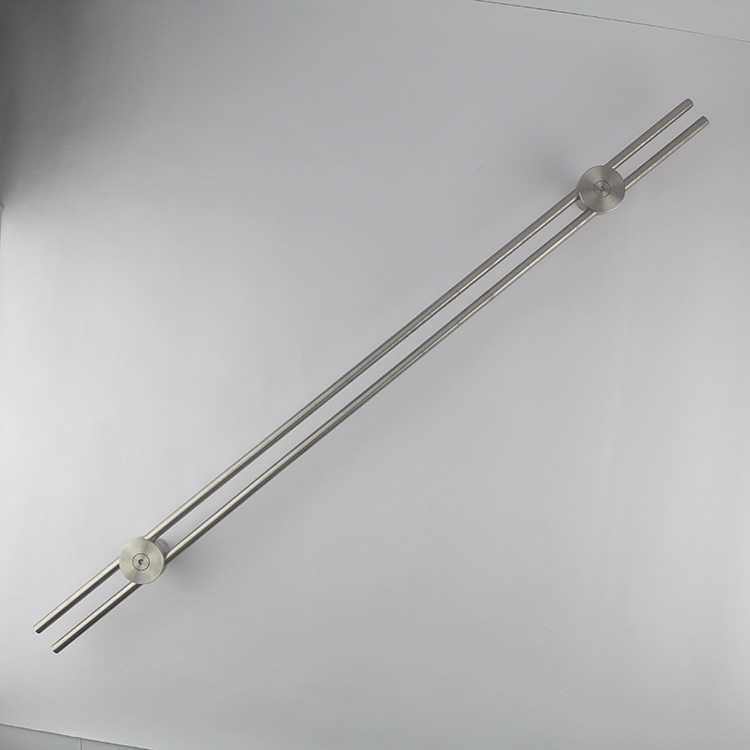New Stainless Steel Solid Tube Double Couple Pull Handle for Glass Door