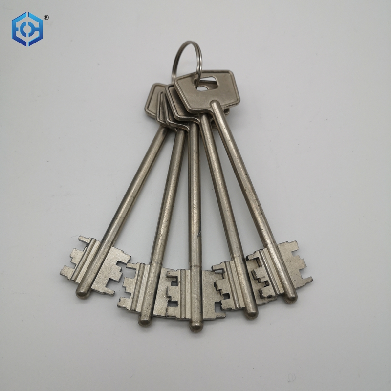 Russia Style Three Iron Round Mechanical Door Lock with 5PCS Double Bit Key