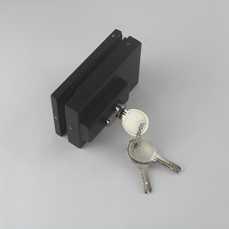 Black Stainless Steel Glass Shower Door Bottom Lock for Glass Door