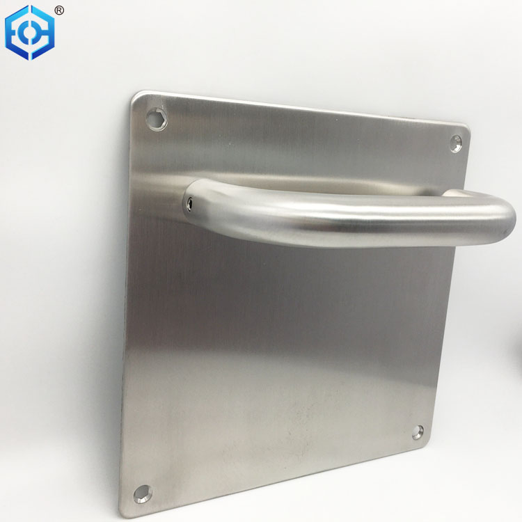 Door Hardware Stainless Steel Hollow Lever Handle on Back Plate