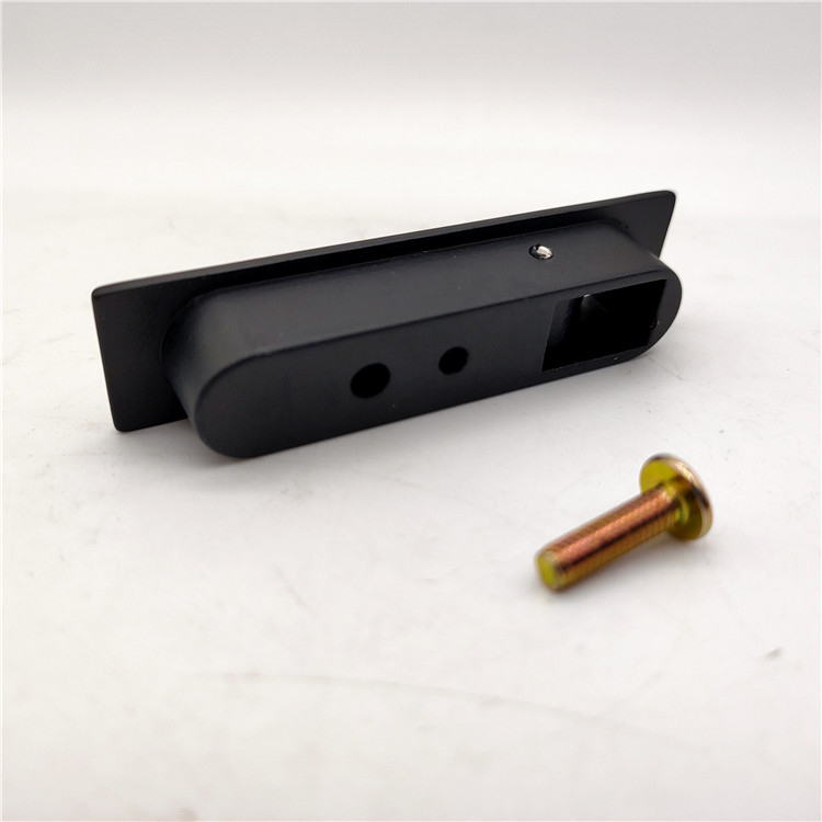 Black Zinc Alloy Furniture Concealed Wardrobe Drawer Flush Pull