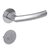 Round Shape Satin Stainless Steel Lever Door Handle Magnetic Function