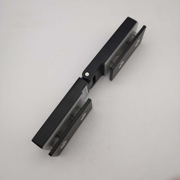 Black Stainless Steel Adjustable Shower Room Door Glass To Glass Clip Hinge