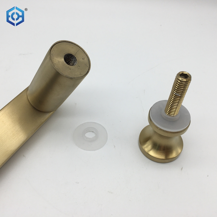 Satin Brass Double Sided Stainless Steel Glass Door Pull Handles
