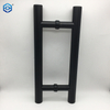 Round Matte Black Stainless Steel Glass Door Handle Interior for Home Matte Paint Black Door Handles Frosted Vintage