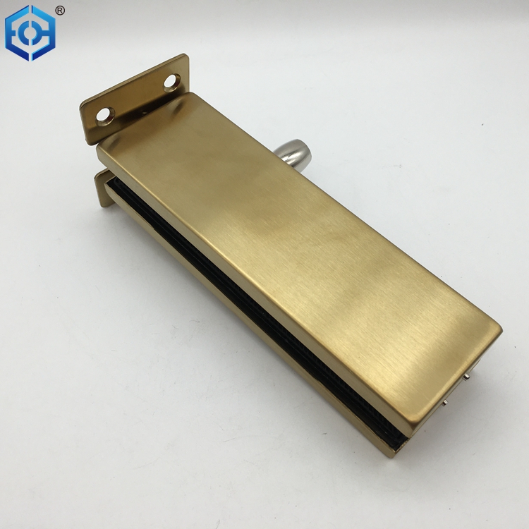 Satin Brass Wall Mount Transom Patch Fitting for Glass Door 