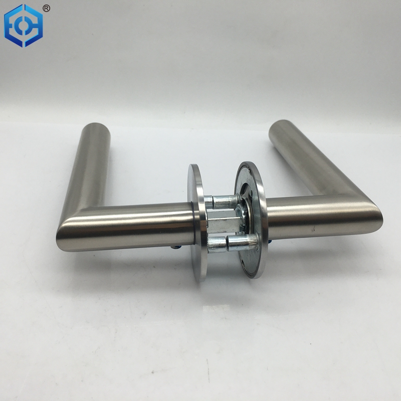 Stainless Steel Modern Door Handle On Round Rose Buy garage