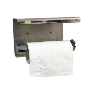 black stainless steel 304 Toilet Paper Holder 3M free on wall toilet paper holder