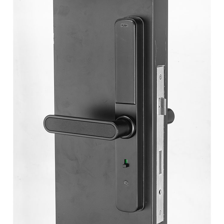 Black Narrow Stile Smart Home Hotel Residence Fingerprint Passcode Card ...
