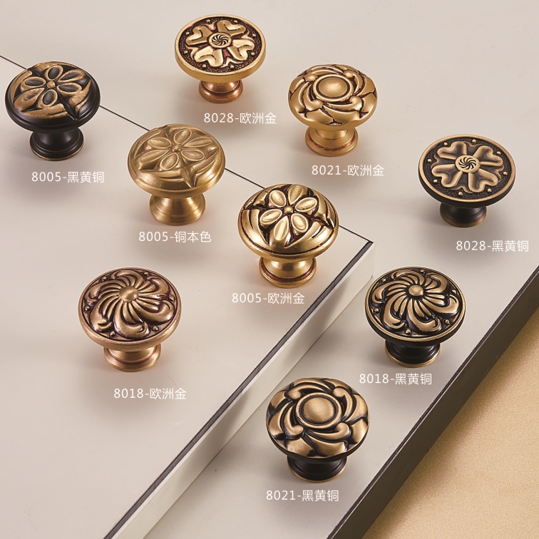 Zinc Alloy Kitchen Cabinet Hardware gold drawer knobs