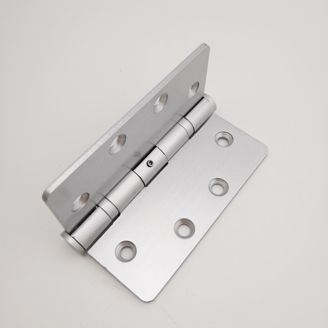 4-1/2 In. X 4 in. Singapore style Satin silver Radius Security Door Hinge