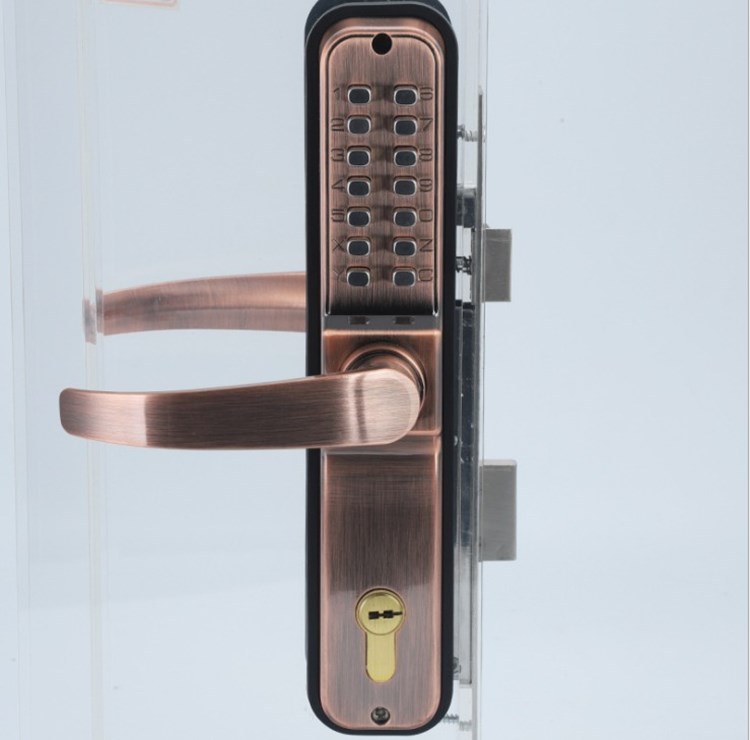 Silver Zinc Alloy Numeric Keypad Lock Mechanical Door Combination Safe