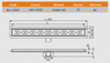 Linear Shower Drain with Stainless Steel Drain Grate