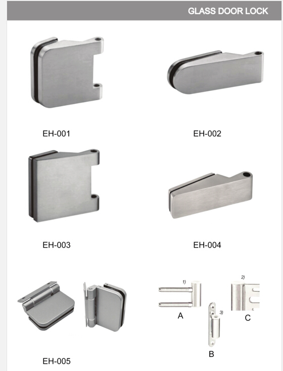 Stainless Steel Upper Glass Door Patch Fitting