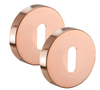 Copper Door Handles with Polished Copper Finish Levers on Rose H73016CP