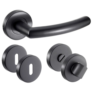 Black Internal Door Handles with Matte Black Finish B1610BL