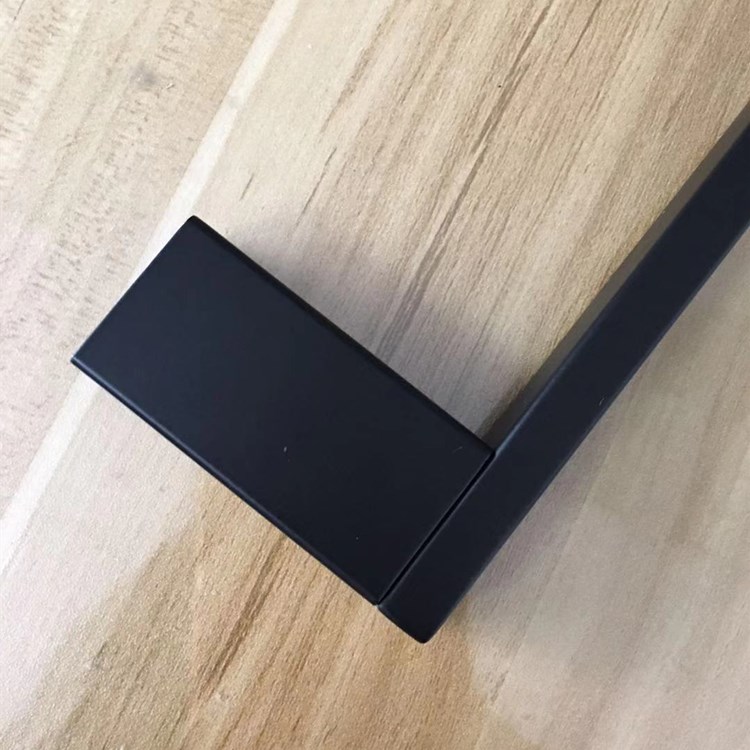 2019 Bathroom Accessories Matte Black Square Stainless Steel Towel Rack Wall Mounted Towel Rail Bar 1 