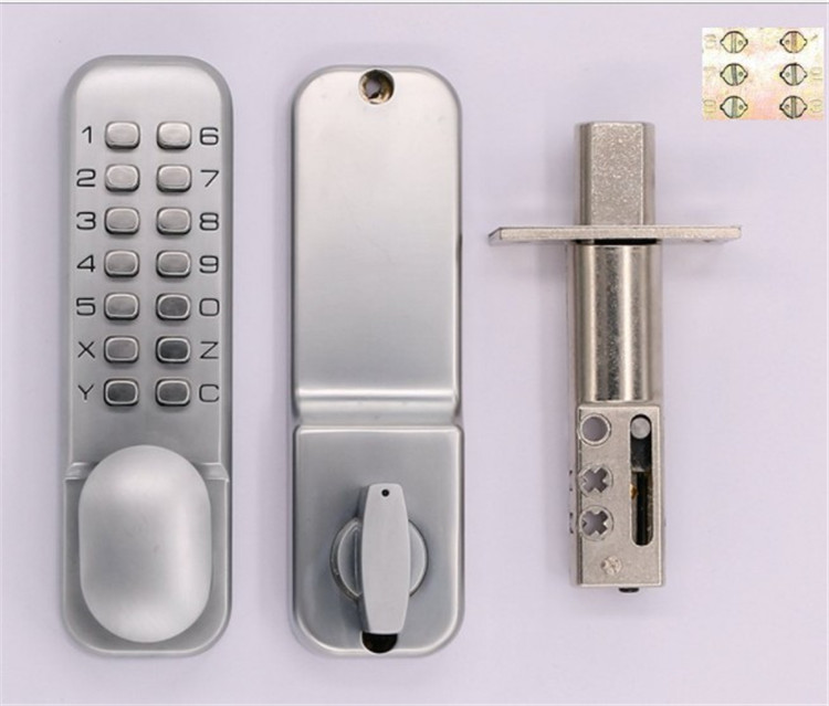 Combination door lock mechanical dimple lock