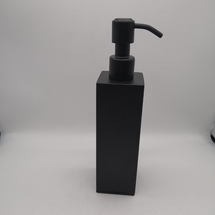 black stainless steel soap dispenser