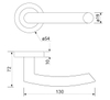 Copper Door Handles with Polished Copper Finish Levers on Rose H73016CP